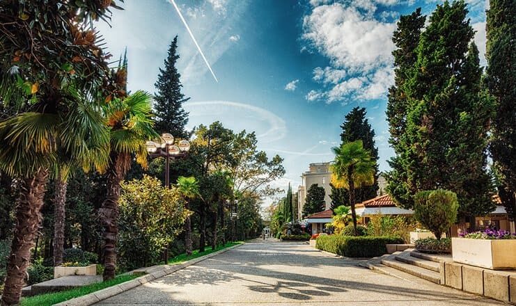 Территория санатория